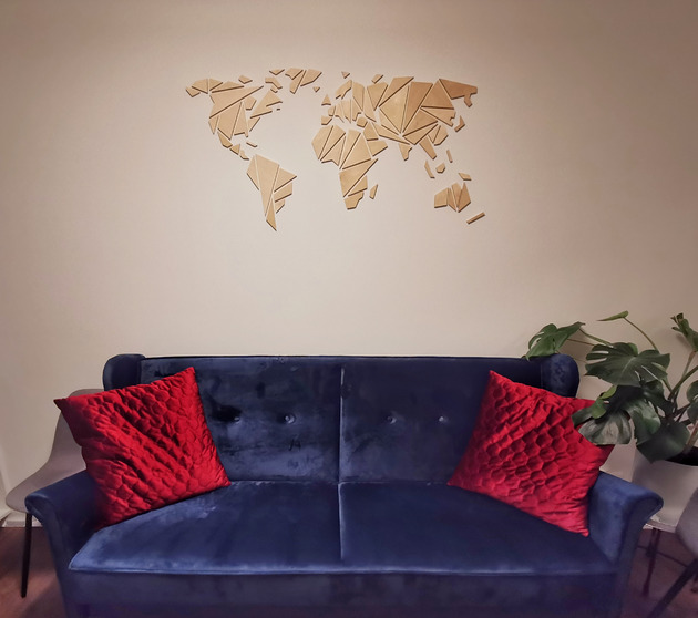 dodatki - różne Mozaika drewniana - MAPA ŚWIATA