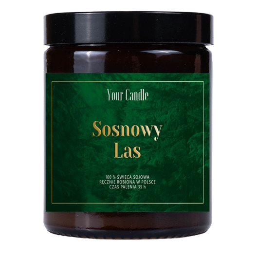 świece zapachowe ŚWIECA SOJOWA SOSNOWY LAS 180 ml - YOUR CANDLE
