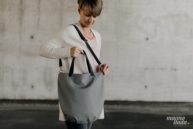torby na ramię Marmollada - torebka bawełniana tN szara + c