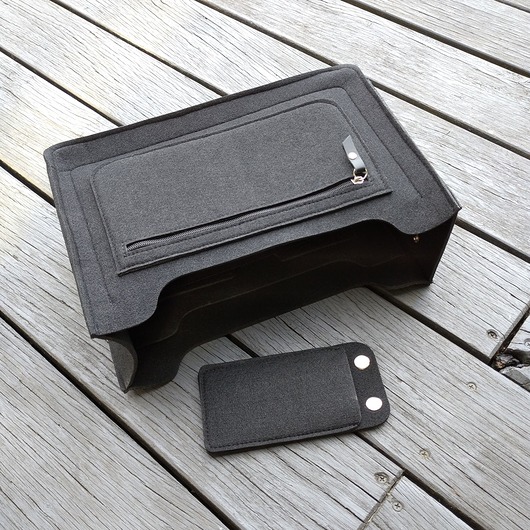 torebki różne Organizer LUX do torebki - czarny filc
