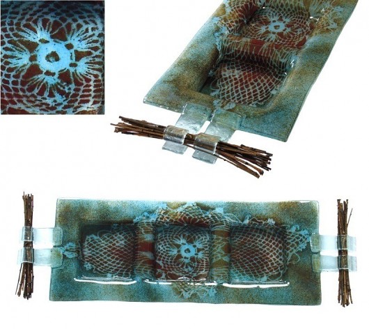 patera koronkowa Borowska Glass Design