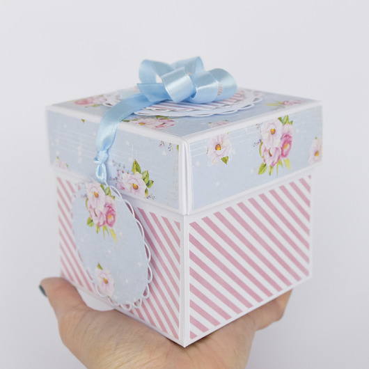 Pamiątka ślubu, exploding box, kartka Papiernik