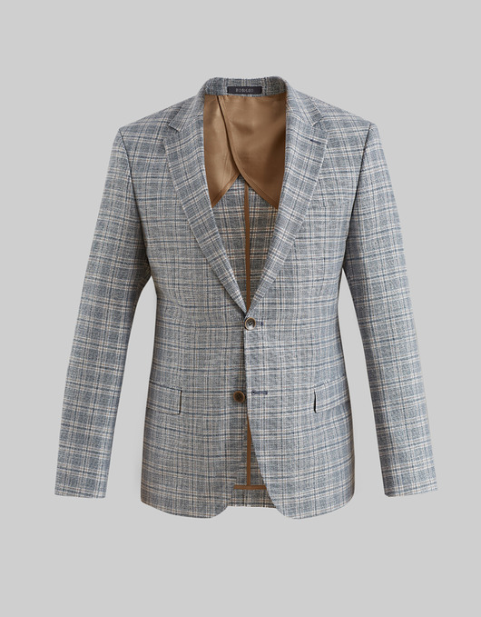 marynarki męskie marynarka męska w kratę ribolla granatowa w kratę slim fit 188 100