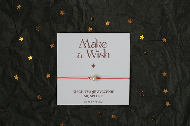 bransoletki na sznurku Make a Wish - Bransoletka z perełką, spełniająca życzenia ;)