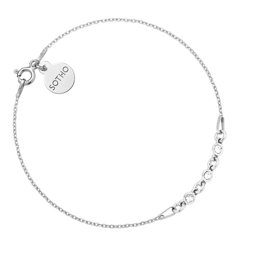 bransoletki srebrne Srebrna bransoletka z kryształkami SWAROVSKI CRYSTAL