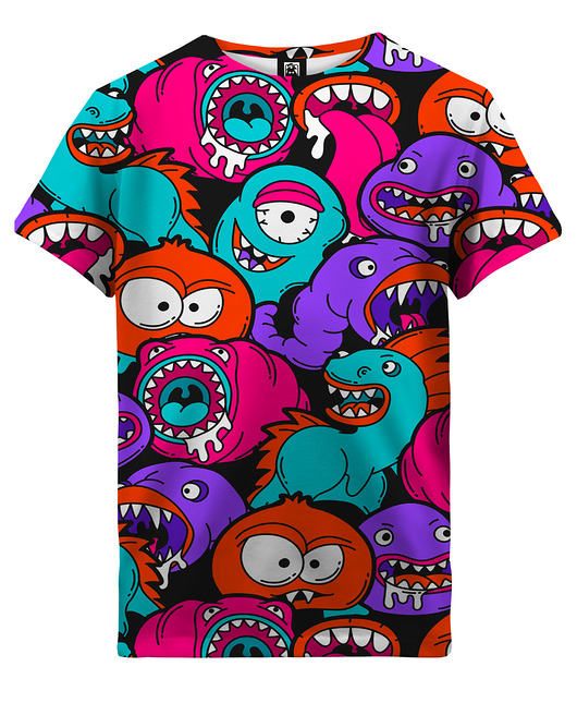 t-shirty dla chłopców T-shirt Boy DR.CROW Colorful Monsters