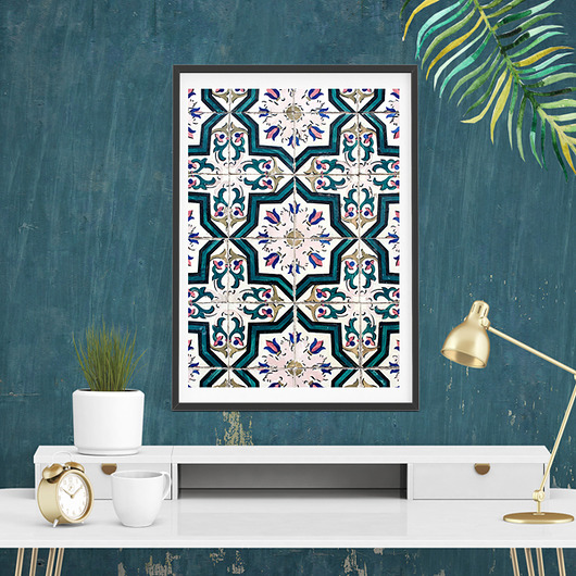 CORAL VIEW / M (42x60cm), bez ramki Sun Patterns