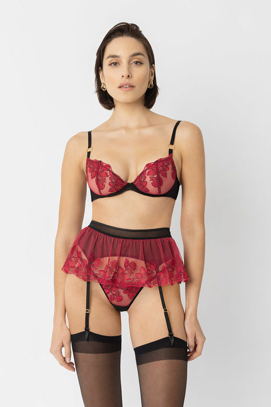 bielizna - inne Pas do pończoch Cherry Dream