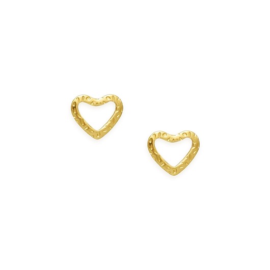 kolczyki - inne Karbowane serca - kolczyki sztyfty ze stali szlachetnej