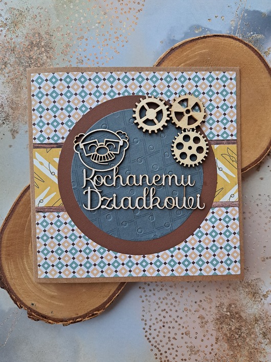 kartki scrapbooking Kartka z okazji Dnia Dziadka/kartka na Dzień Dziadka