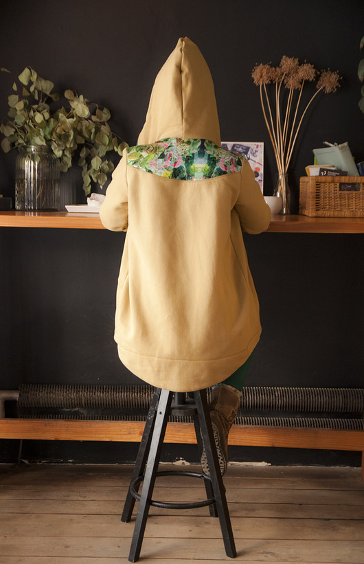 Bluza dresowa z kapturem Jungle - musztardowa Mimi Monster