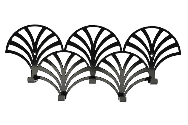 wieszaki Wieszak ścienny Geometryczny Art deco metalowy czarny