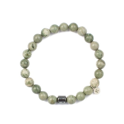 biżuteria męska Męska bransoletka w kolorach khaki - zdrowie