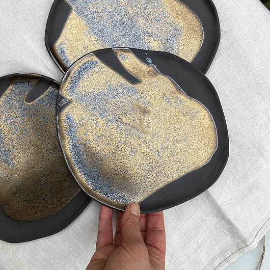 patery i talerze Talerze Rustykalne ciemne