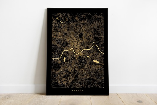 Plakat Kraków maps by P