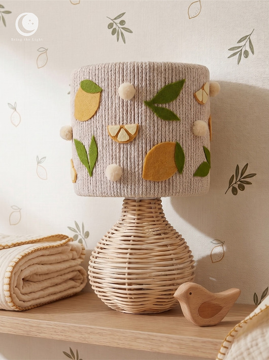 lampy do pokoju dziecka Lampka nocna Cytrynki - ręcznie wykonana lampka do pokoju dziecka w stylu boho