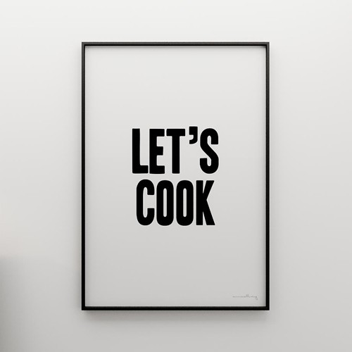 LET&#039;S COOK  - grafika 70x50 MINIMALLIVING