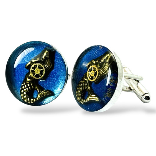 spinki do mankietów Spinki do mankietów - SYRENKA WAWA (BLUE)