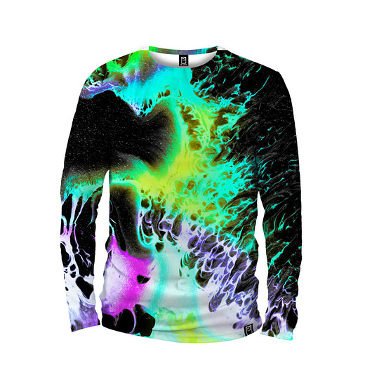 bluzy męskie Koszulka Longsleeve Męska DR.CROW Marble Liquid