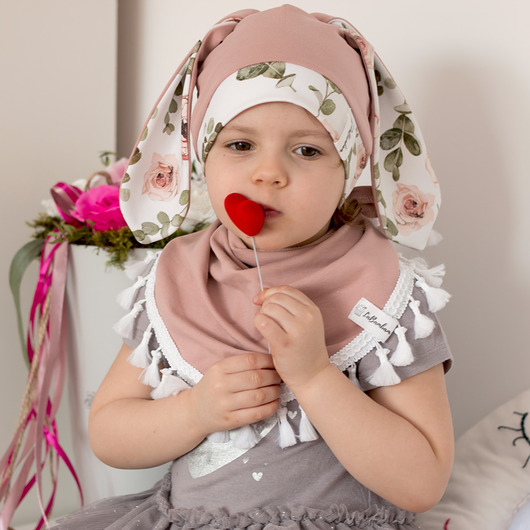 Czapka z uszami Eucaliptus Rose labambam