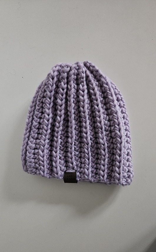 czapki damskie Czapka wełniana lawendowy szron