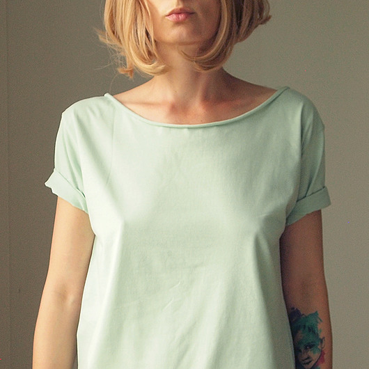 Zimna szara mięta Zgaszony Czysty Oversize S-XXL ONE MUG A DAY