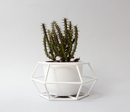 Osłonka doniczki 9cm biała hexal design
