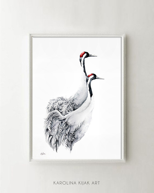 Para Żurawii- plakat, reprodukcja 30x40cm Karolina Kijak