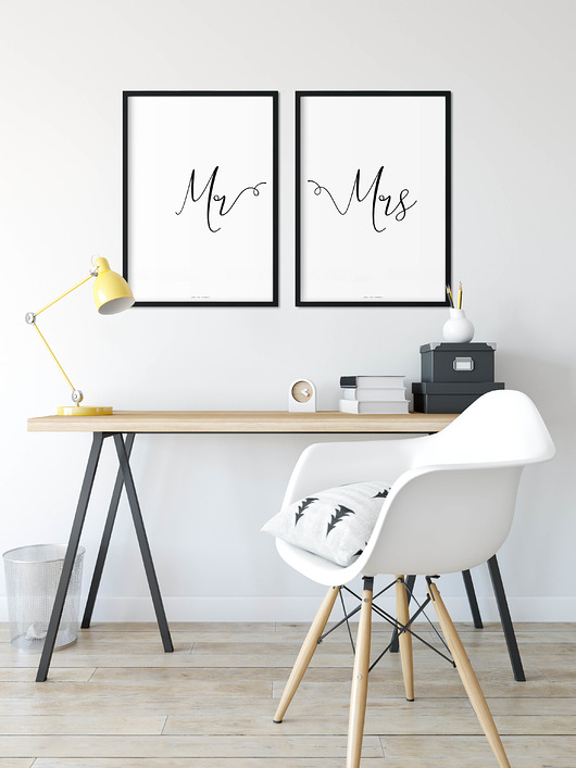 "Mr & Mrs (II)" Zestaw Plakatów Love The Journey