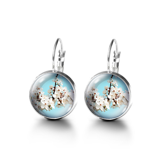 kolczyki szklane Kolczyki - Kwitnące kwiaty