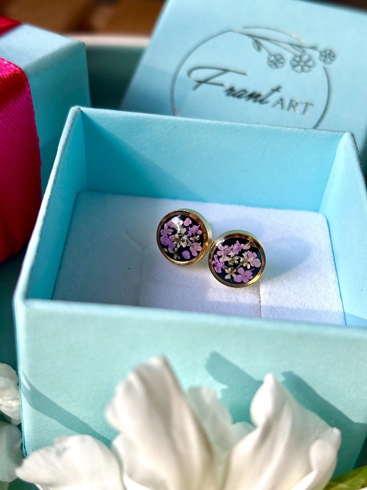 kolczyki z żywicy Kolczyki dzika marchew