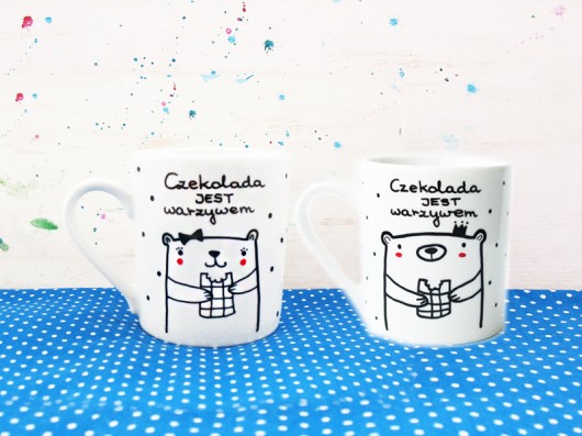 2x Czekolada jest warzywem - kubek porcelanowy miamilu