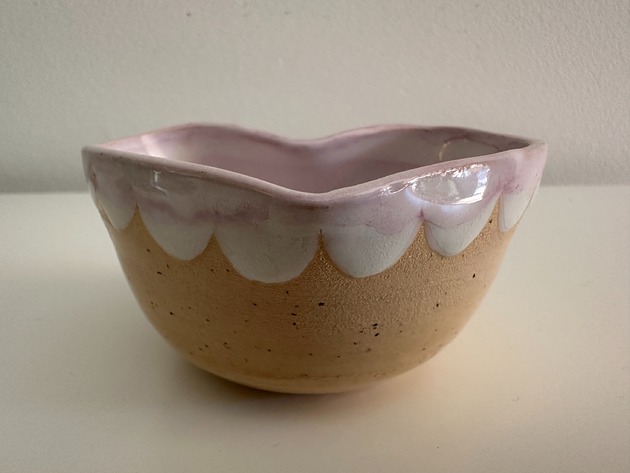 kubki Ręcznie robiona czarka, kubeczek do espresso, różowe serce