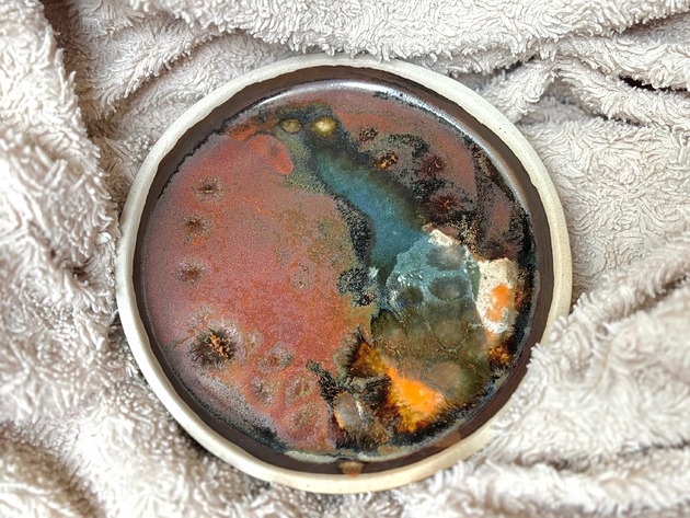 patery i talerze Talerz ceramiczny "Życie na agarze"