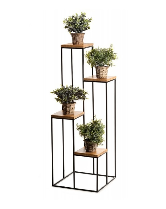 Kwietnik Metalowy Ekspozytor na 4 Kwiaty MIA home