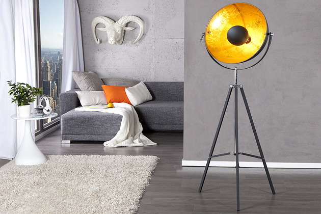 lampy do pokoju dziecka Lampa podłogowa Atelier czarna 160cm