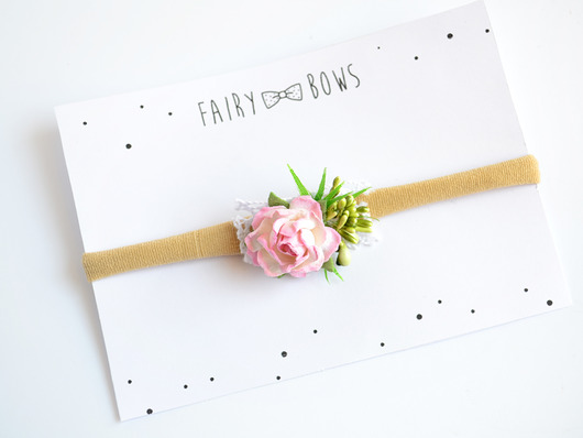 FairyBows Opaska wianuszek w stylu boho FairyBows