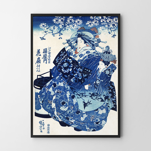 plakaty Plakat Gejsza blue