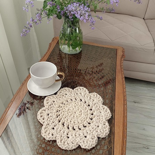 podkładki do kuchni Podkładka szydełkowa 27cm