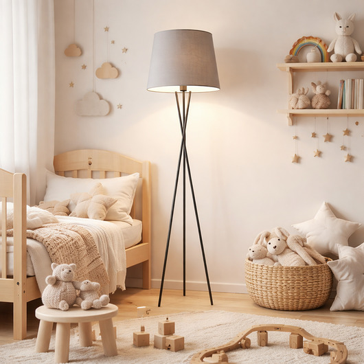 lampy do pokoju dziecka Stabilna lampa stojąca do czytania do pokoju dziecka TOKIO KIDS na trójnogu