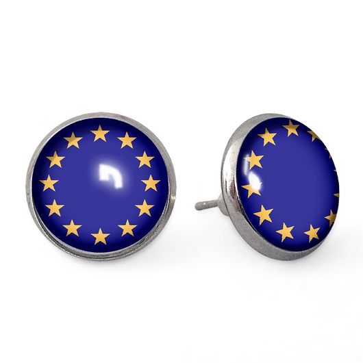 Kolczyki sztyfty Unia Europejska - 0818 EGGinEGG