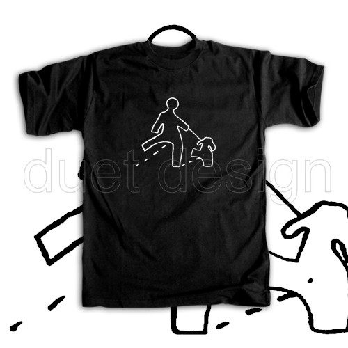 T-shirt Black CM098 duet design Duet design