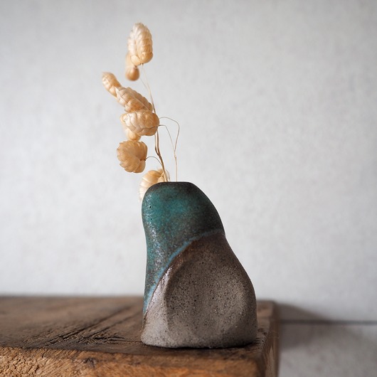 wazony Mini wazon szaro-turkusowy