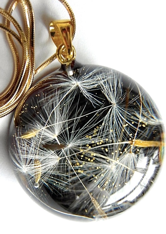 Naszyjnk z nasionkami wiosennych dmuchawców Grol Jewellery