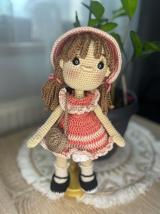 lalki Lalka 28cm Amigurumi wykonana na szydełku
