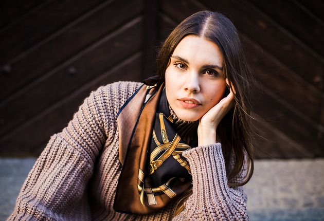 apaszki Vintage jedwabna apaszka z motywem jeździeckim