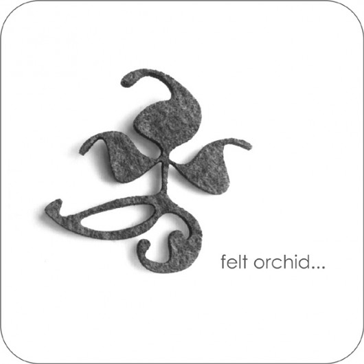 felt orchid... felt label