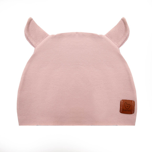 Czapka Beanie Bear - pudrowy róż Benni