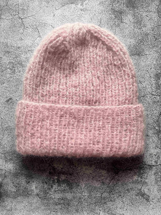 czapki damskie Jesienna czapka Dimma z alpaki i merynosa różowa