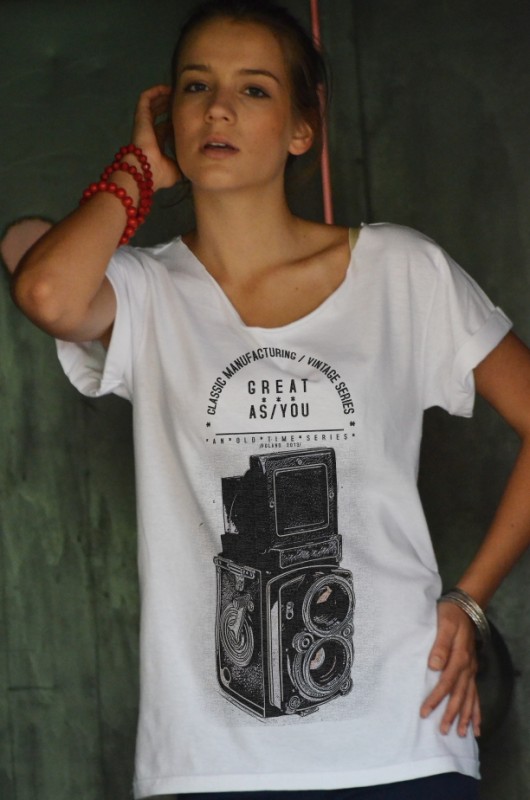 OLD CAMERA - Koszulka Oversize T-shirt XXXgreat as you